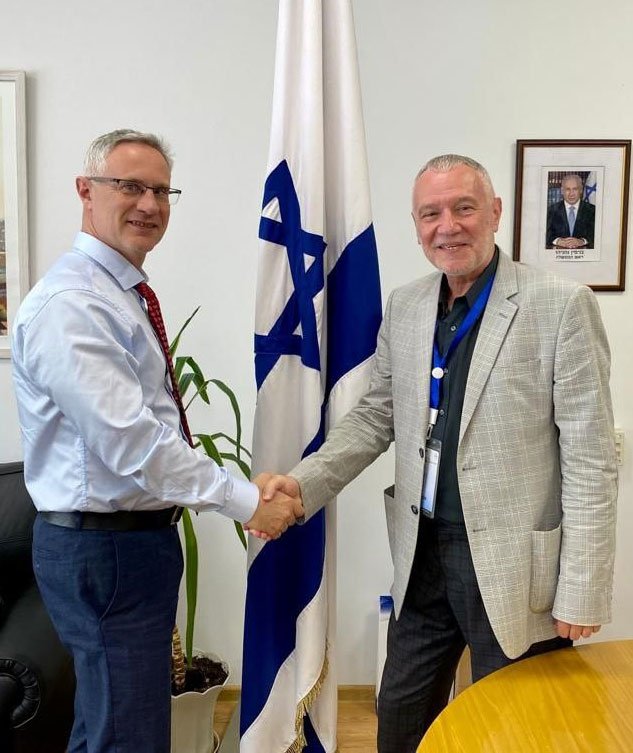 Igor Levenshtein with the Ambassador of Israel to Ukraine, Mr. Michael Brodsky.